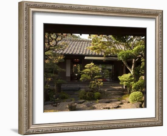 Traditional Japanese Garden, Tado Town, Mie Prefecture, Kansai, Honshu Island, Japan-Christian Kober-Framed Photographic Print