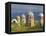 Traditional Kirghiz Cemetary, Near Burana Tower, Kyrgyzstan, Central Asia-Upperhall Ltd-Framed Premier Image Canvas