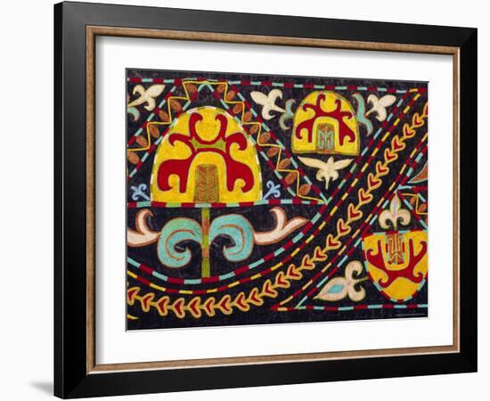 Traditional Kirghiz Embroidery, Kyrgystan, Central Asia-Upperhall Ltd-Framed Photographic Print