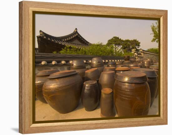 Traditional Korean House, Namsangol Hanok Village, Seoul, South Korea-Ellen Clark-Framed Premier Image Canvas