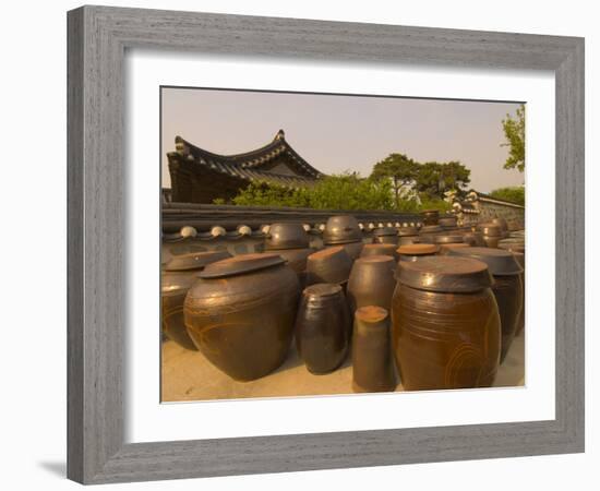 Traditional Korean House, Namsangol Hanok Village, Seoul, South Korea-Ellen Clark-Framed Photographic Print