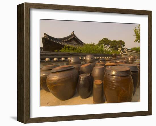 Traditional Korean House, Namsangol Hanok Village, Seoul, South Korea-Ellen Clark-Framed Photographic Print