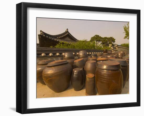 Traditional Korean House, Namsangol Hanok Village, Seoul, South Korea-Ellen Clark-Framed Photographic Print