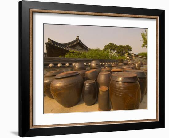 Traditional Korean House, Namsangol Hanok Village, Seoul, South Korea-Ellen Clark-Framed Photographic Print