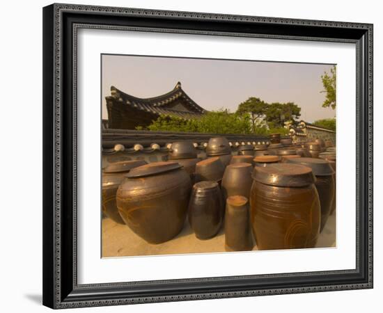 Traditional Korean House, Namsangol Hanok Village, Seoul, South Korea-Ellen Clark-Framed Photographic Print