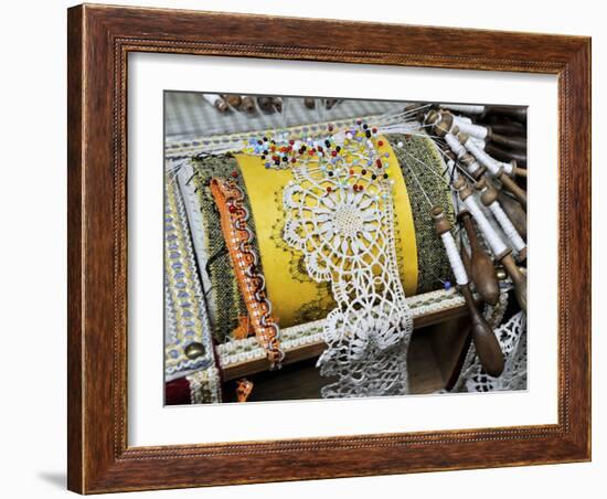 Traditional Lace Making, Le Puy En Velay, Haute-Loire, France, Europe-Peter Richardson-Framed Photographic Print