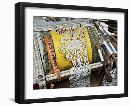 Traditional Lace Making, Le Puy En Velay, Haute-Loire, France, Europe-Peter Richardson-Framed Photographic Print