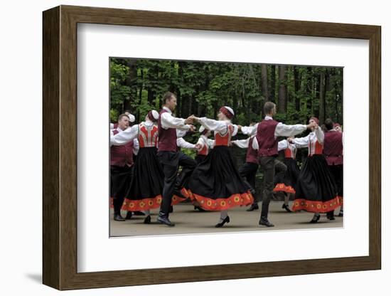 Traditional Latvian Folk Dancing, Near Riga, Baltic States-Gary Cook-Framed Photographic Print