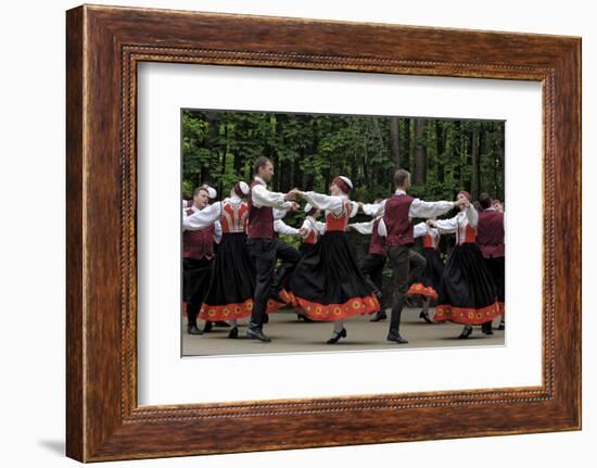 Traditional Latvian Folk Dancing, Near Riga, Baltic States-Gary Cook-Framed Photographic Print