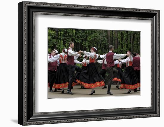 Traditional Latvian Folk Dancing, Near Riga, Baltic States-Gary Cook-Framed Photographic Print