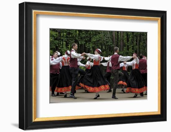 Traditional Latvian Folk Dancing, Near Riga, Baltic States-Gary Cook-Framed Photographic Print