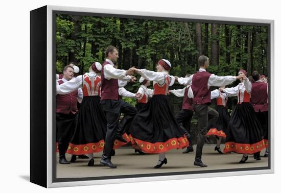 Traditional Latvian Folk Dancing, Near Riga, Baltic States-Gary Cook-Framed Premier Image Canvas