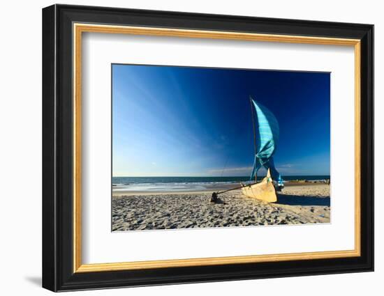 Traditional Malagasy Sail Boat. Morondava, Madagascar-Dudarev Mikhail-Framed Photographic Print