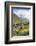 Traditional medieval Svanetian tower houses, Ushguli village, Shkhara Moutains behind, Svaneti regi-G&M Therin-Weise-Framed Photographic Print