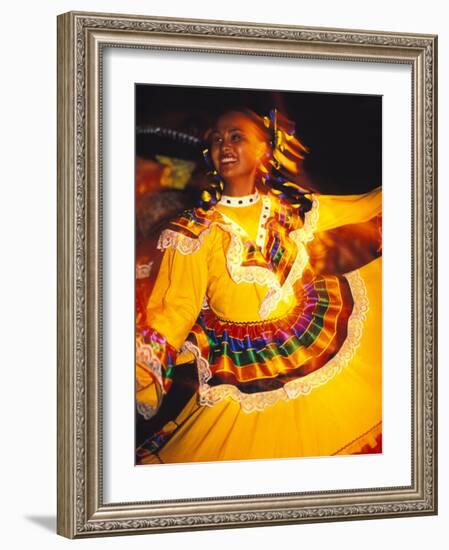 Traditional Mexican Dress, Caribbean-Robin Hill-Framed Photographic Print