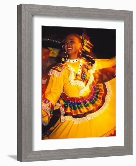 Traditional Mexican Dress, Caribbean-Robin Hill-Framed Photographic Print