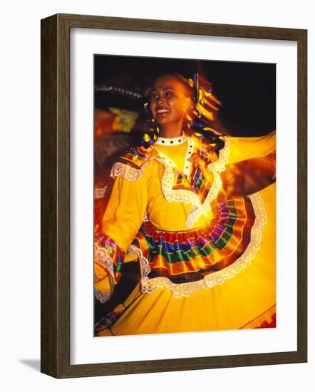 Traditional Mexican Dress, Caribbean-Robin Hill-Framed Photographic Print