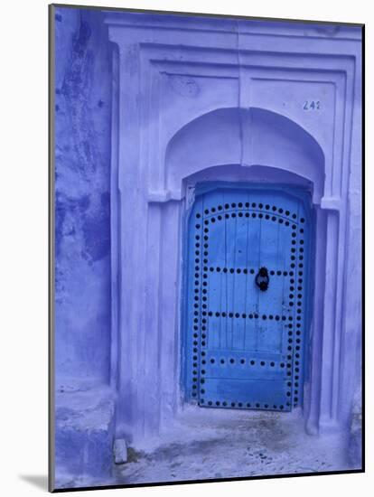 Traditional Moorish-styled Blue Door, Morocco-Merrill Images-Mounted Photographic Print