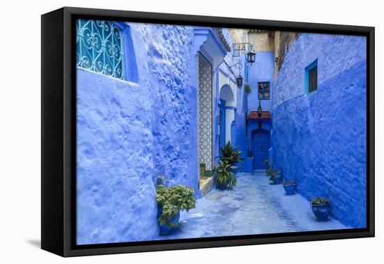 Traditional Moroccan Architectural Details in Chefchaouen, Morocco, Africa-Pagina-Framed Premier Image Canvas