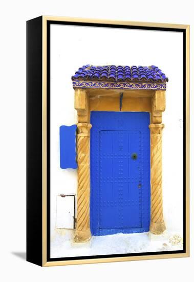 Traditional Moroccan Decorative Door, Rabat, Morocco, North Africa-Neil Farrin-Framed Premier Image Canvas