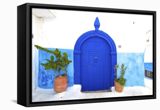 Traditional Moroccan Decorative Door, Rabat, Morocco, North Africa-null-Framed Premier Image Canvas