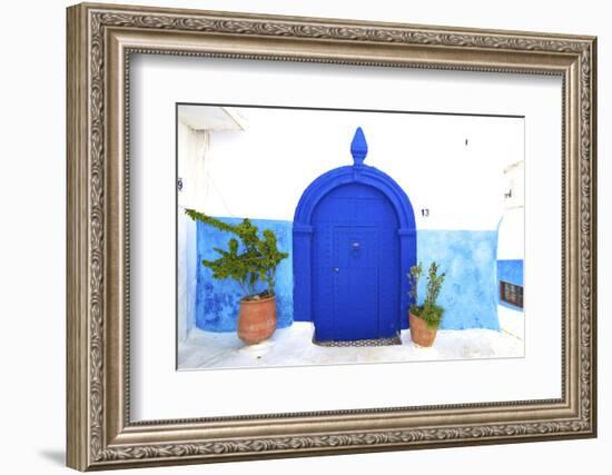 Traditional Moroccan Decorative Door, Rabat, Morocco, North Africa-null-Framed Photographic Print