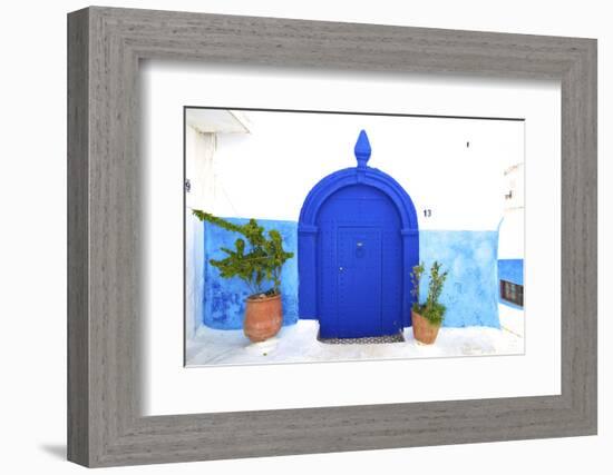 Traditional Moroccan Decorative Door, Rabat, Morocco, North Africa-null-Framed Photographic Print