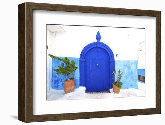 Traditional Moroccan Decorative Door, Rabat, Morocco, North Africa-null-Framed Photographic Print