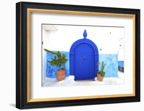 Traditional Moroccan Decorative Door, Rabat, Morocco, North Africa-null-Framed Photographic Print