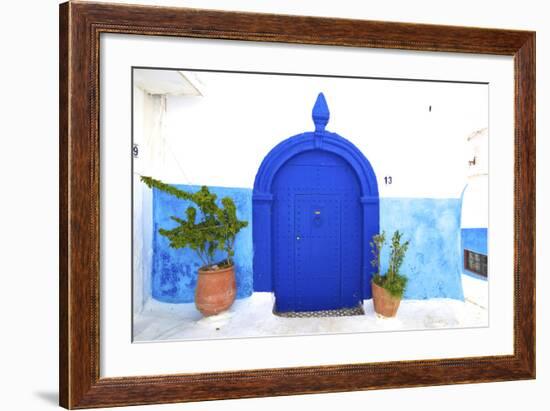 Traditional Moroccan Decorative Door, Rabat, Morocco, North Africa-null-Framed Photographic Print