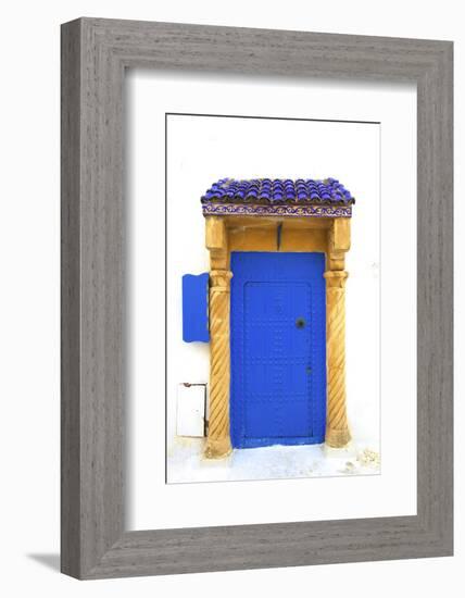 Traditional Moroccan Decorative Door, Rabat, Morocco, North Africa-Neil Farrin-Framed Photographic Print