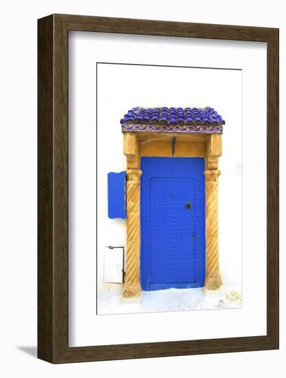 Traditional Moroccan Decorative Door, Rabat, Morocco, North Africa-Neil Farrin-Framed Photographic Print