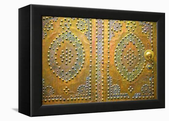 Traditional Moroccan Decorative Door, Tangier, Morocco, North Africa, Africa-Neil Farrin-Framed Premier Image Canvas