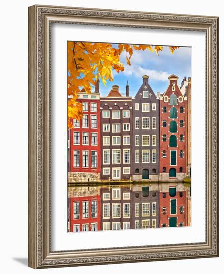 Traditional Old Buildings in Amsterdam, the Netherlands-sborisov-Framed Photographic Print