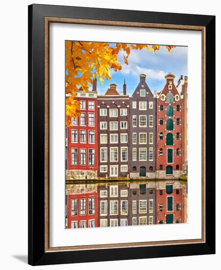 Traditional Old Buildings in Amsterdam, the Netherlands-sborisov-Framed Photographic Print