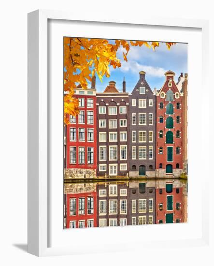 Traditional Old Buildings in Amsterdam, the Netherlands-sborisov-Framed Photographic Print