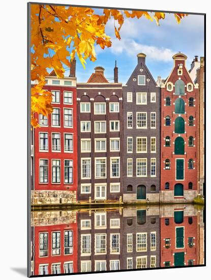 Traditional Old Buildings in Amsterdam, the Netherlands-sborisov-Mounted Photographic Print
