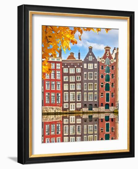 Traditional Old Buildings in Amsterdam, the Netherlands-sborisov-Framed Photographic Print