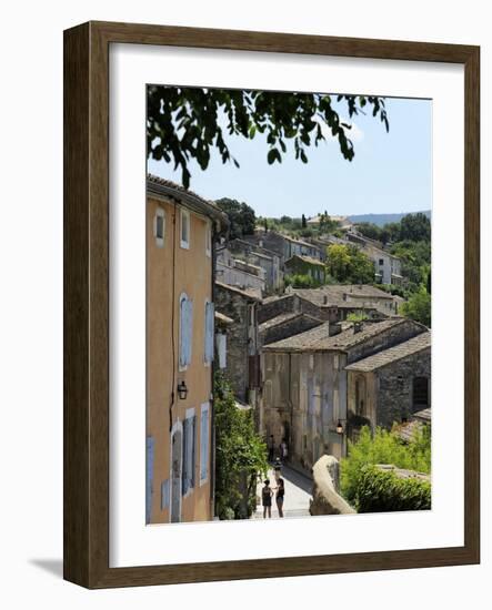 Traditional Old Stone Houses, Les Plus Beaux Villages De France, Menerbes, Provence, France, Europe-Peter Richardson-Framed Photographic Print