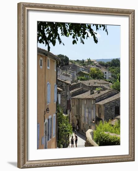 Traditional Old Stone Houses, Les Plus Beaux Villages De France, Menerbes, Provence, France, Europe-Peter Richardson-Framed Photographic Print