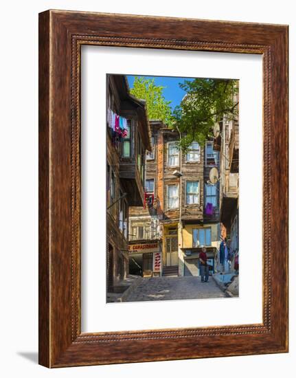 Traditional Ottoman Timber Houses in Fatih District, Istanbul, Turkey-Stefano Politi Markovina-Framed Photographic Print