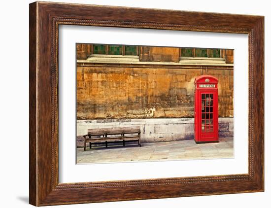 Traditional Phone Box London-null-Framed Art Print