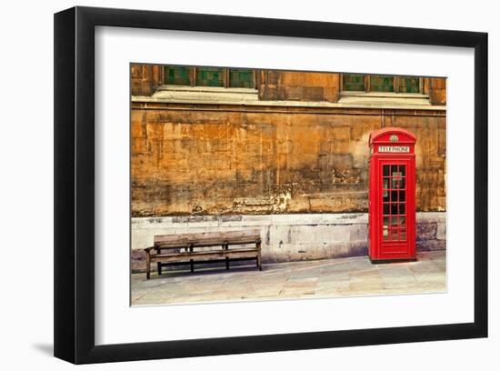 Traditional Phone Box London-null-Framed Art Print