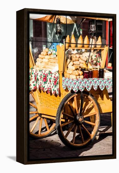 Traditional Polish Smoked Cheese Oscypek on Outdoor Market in Zakopane-Curioso Travel Photography-Framed Premier Image Canvas