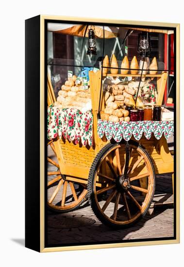 Traditional Polish Smoked Cheese Oscypek on Outdoor Market in Zakopane-Curioso Travel Photography-Framed Premier Image Canvas