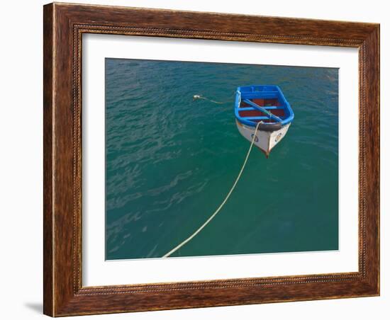 Traditional Portuguese Wooden Fishing Boat, Sagres Harbour, Algarve, Portugal, Europe-Neale Clarke-Framed Photographic Print