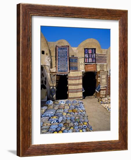 Traditional Pottery and Rug Shop, Tunisia, North Africa, Africa-Papadopoulos Sakis-Framed Photographic Print