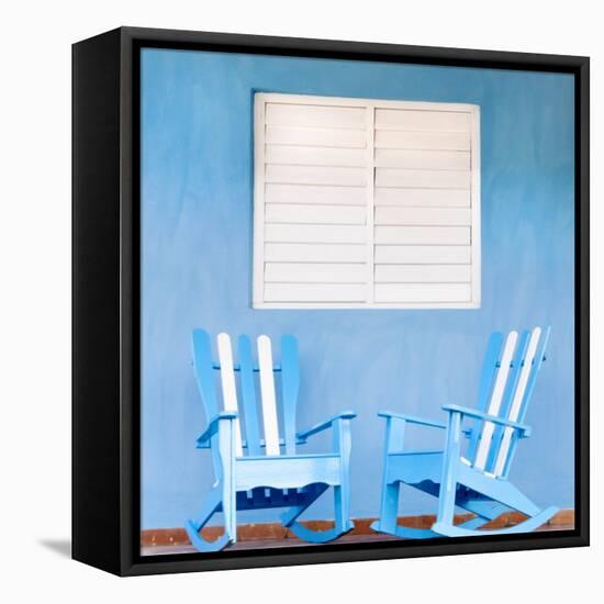 Traditional Rocking Chairs in Vinales, Cuba, Caribbean-Nadia Isakova-Framed Premier Image Canvas