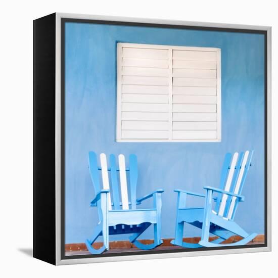 Traditional Rocking Chairs in Vinales, Cuba, Caribbean-Nadia Isakova-Framed Premier Image Canvas