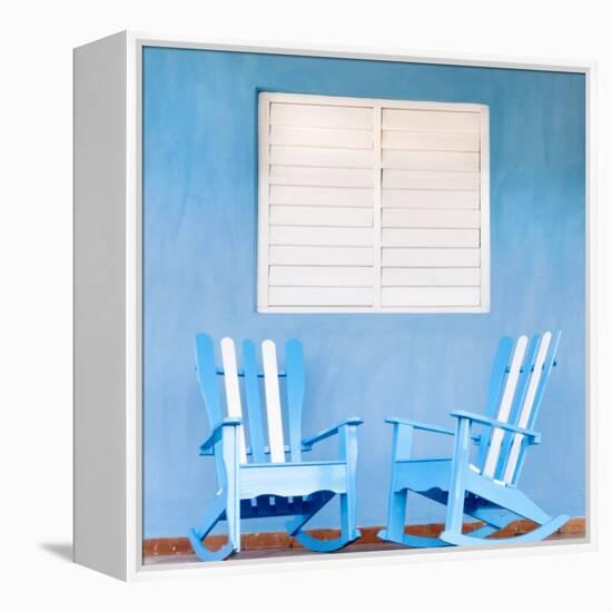 Traditional Rocking Chairs in Vinales, Cuba, Caribbean-Nadia Isakova-Framed Premier Image Canvas